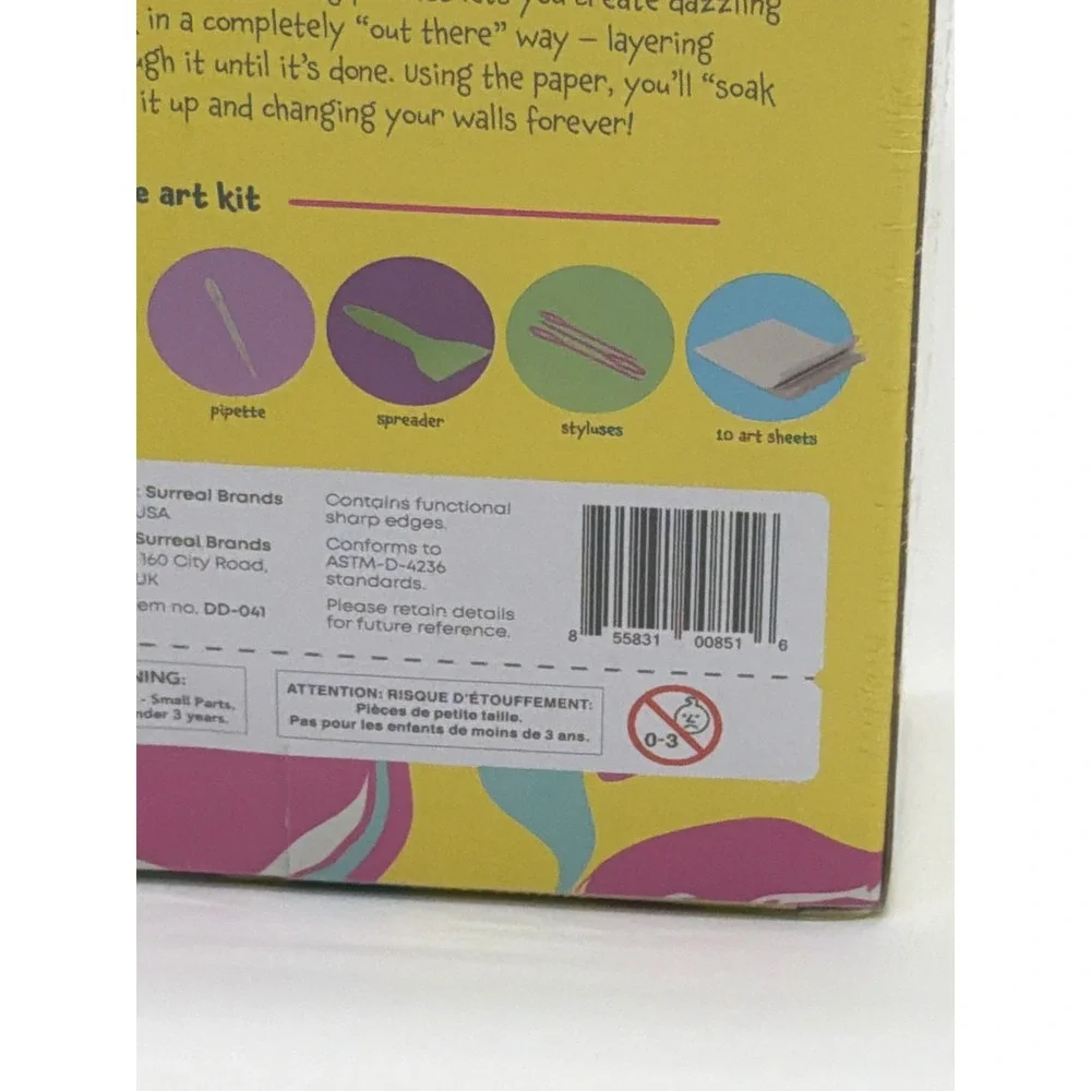Dan&Darci Swirl and Twirl Marbling Paint Art Kit Kids STEAM Craft Set DD-041 NEW